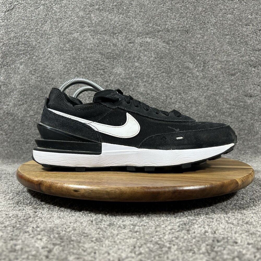 Nike Waffle One DC2533-001 Women's Size 9.5 Black White Athletic Running Shoes